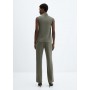 Cotton-linen knitted trousers