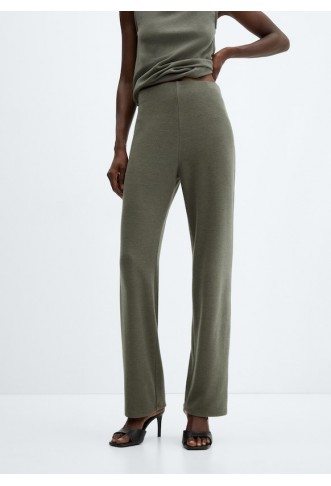 Cotton-linen knitted trousers