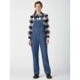 Women's Relaxed Fit Bib Overalls Stonewashed Medium Blue