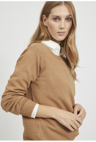 VIRIL O NECK - Jumper - light brown