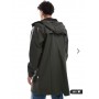 Rains unisex waterproof long jacket in green