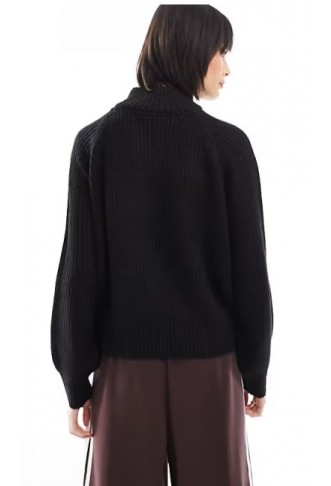 Noisy May high neck sweater in black