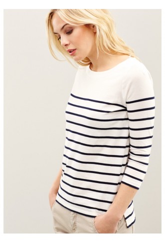 Striped  sleeve t-shirt