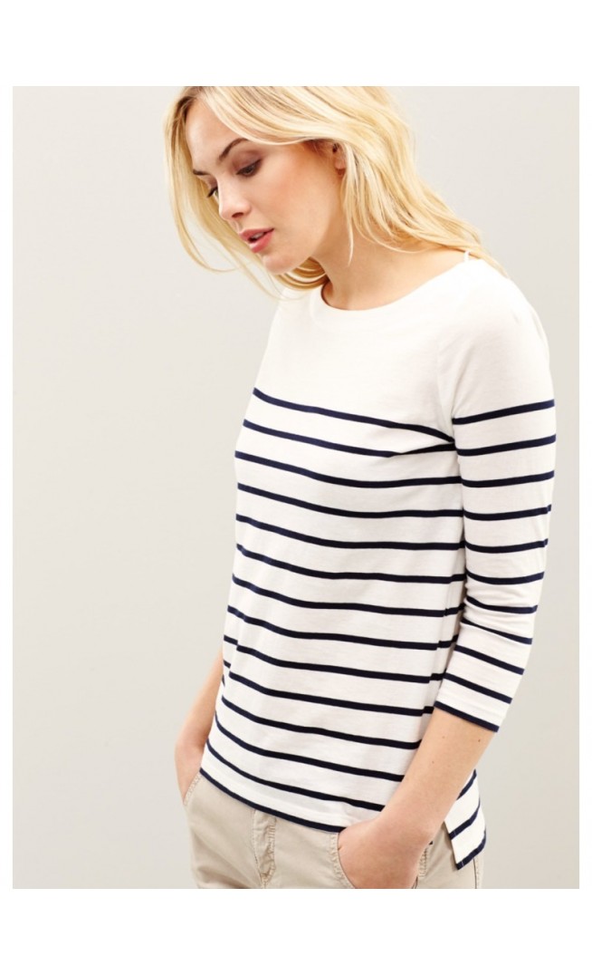 Striped  sleeve t-shirt