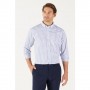 White Navy Blue Men's Shirt