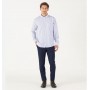 White Navy Blue Men's Shirt