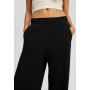 WIDE-LEG FUZZY - Tracksuit bottoms - black