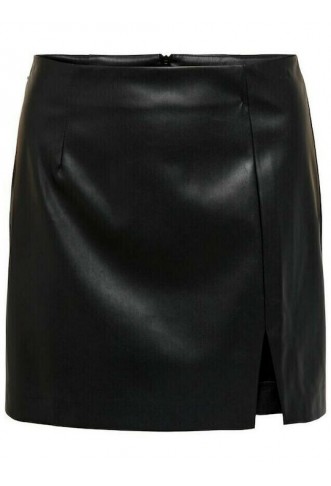 Only Onllina Leather Mini Skirt