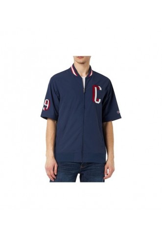 Champion t-shirt zip bleu