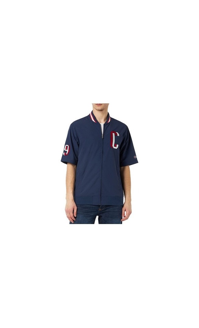 Champion t-shirt zip bleu