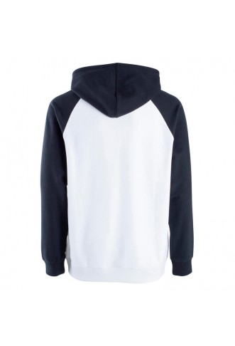 SWEAT SHIRT A CAPUCHE HOMME ET FEMME DC SHOES NOVA RAGLAN BLANC ET NOIR