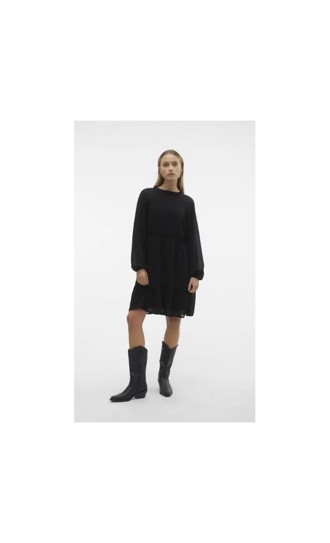 Kleid VMEMMA L/S DOBBY SHORT DRESS WVN EXP