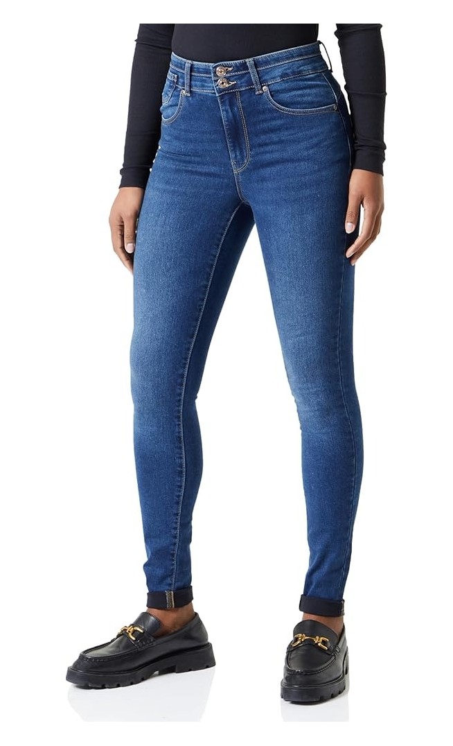 ONLY Women's Onlroyal Hw Skinny Push Wide Wb Ext DNM fit Jeans