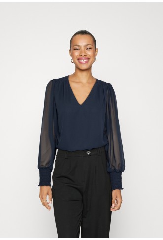 VIUNA V NECK - Blouse - navy blazer