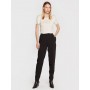 Black Slim Fit Fabric Trousers