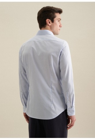 Non-iron Poplin Business Shirt in Shaped with Kent-Collar