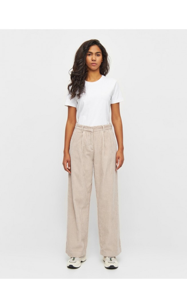 POSEY wide high-rise irregular corduroy pants