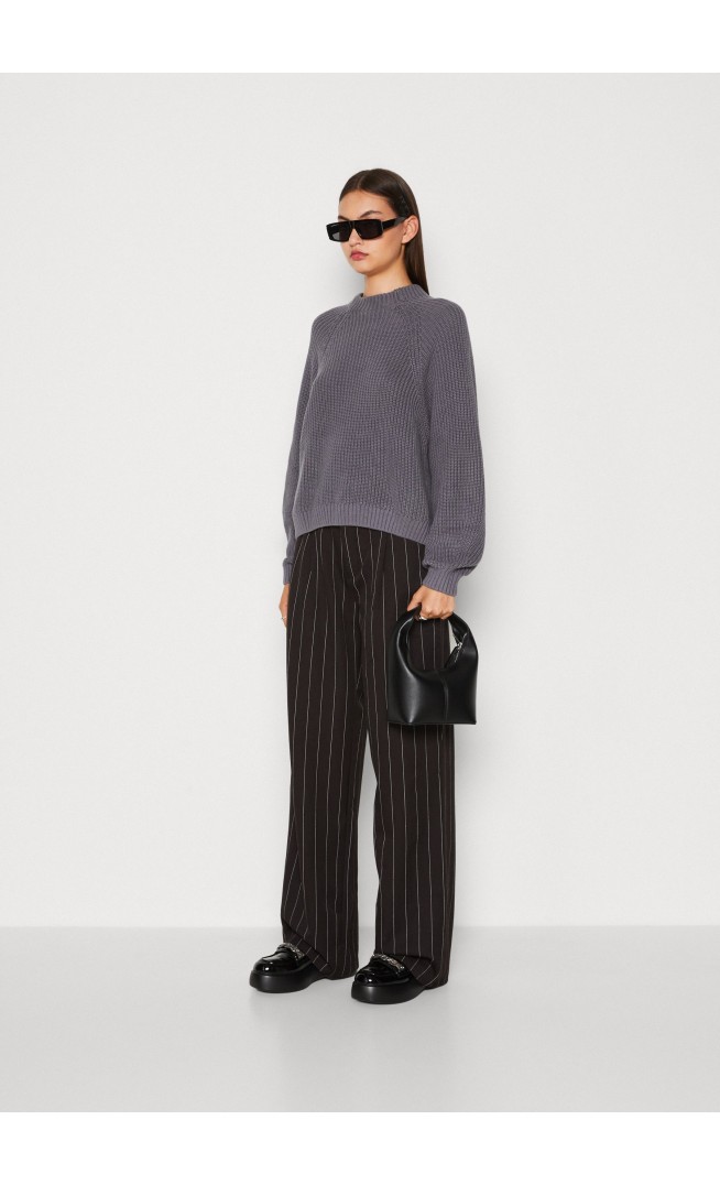 ONLKAIA PINSTRIPE WIDE PANT - Trousers