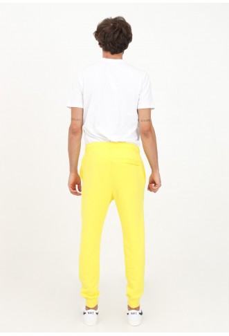 Yellow sweatpants with logo for men and women