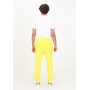 Yellow sweatpants with logo for men and women