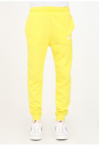 Yellow sweatpants with logo for men and women