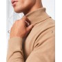 Brave Soul cotton roll neck sweater in beige