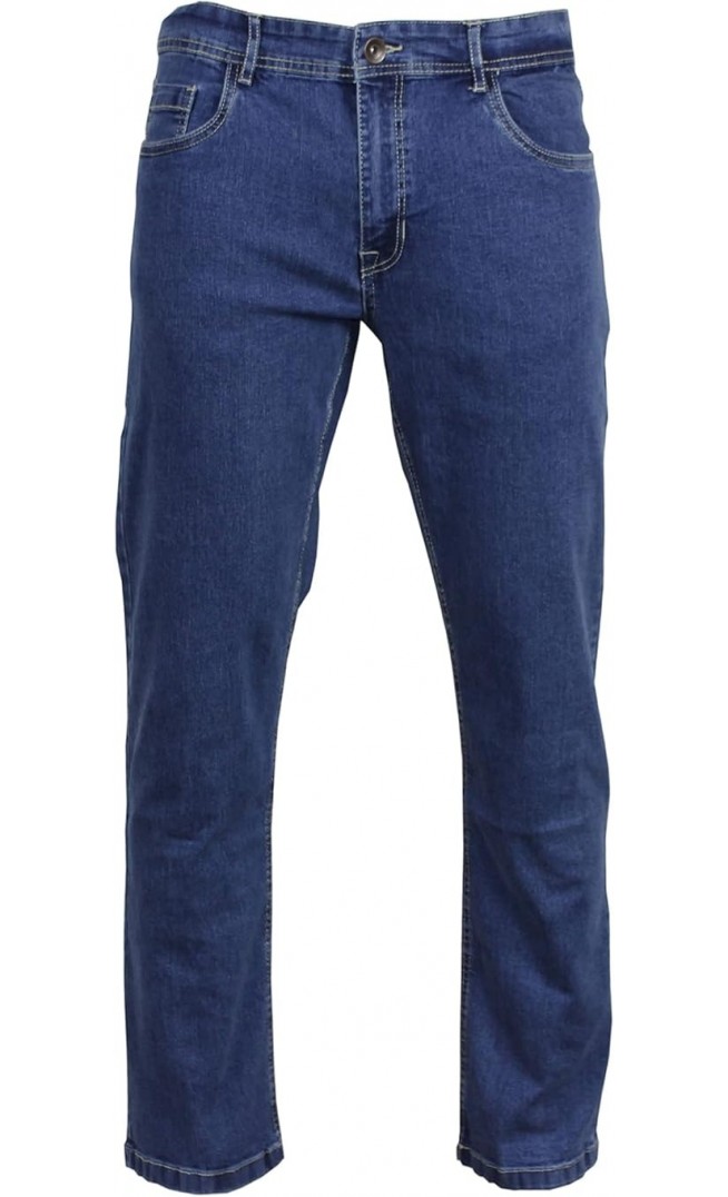 Henson & Henson Mens Denim Work Trousers Straight Leg