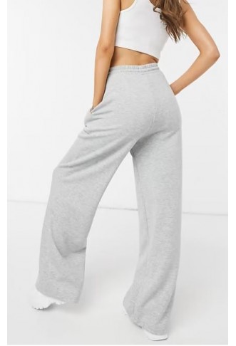 Stradivarius wide leg jogger in grey