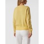 Knitted sweater with label stitching in yellow