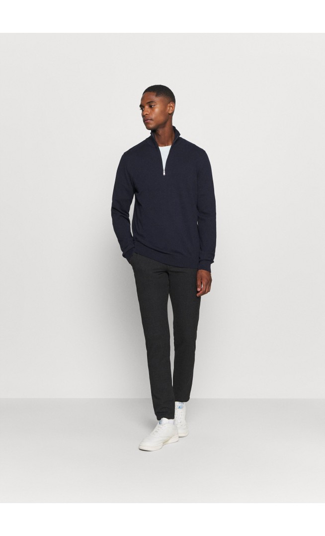 SLHBERG HALF ZIP - Jumper - navy blazer