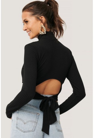 Open Back Ribbed Top