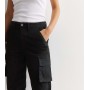 Black Double Pocket Cargo Trousers