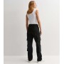 Black Double Pocket Cargo Trousers