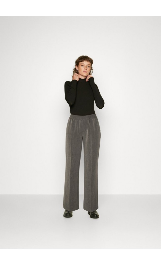 PHILLIPA PRESS - Trousers - dark grey melange