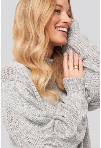 Glittery Knitted Long Sweater