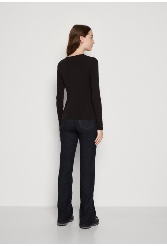 SLIM LONG SLEEVE - Long sleeved top - black