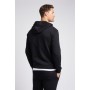 Mens Classic Fit Double Horsemen Zip Hoodie in Black