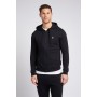 Mens Classic Fit Double Horsemen Zip Hoodie in Black