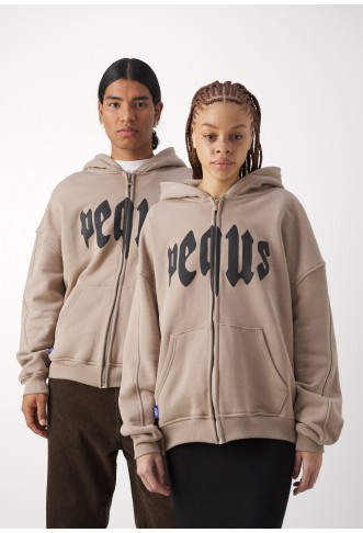 MYTHIC LOGO ZIP HOODIE UNISEX - Zip-up sweatshirt - mocha