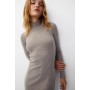 Long soft knitted dress with cut-out detail