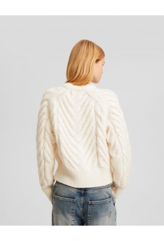 Cable-knit sweater