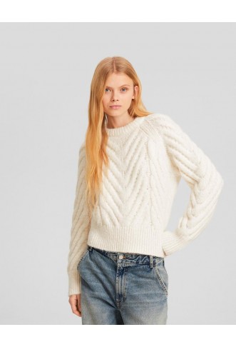 Cable-knit sweater