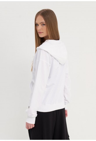 Zip-up sweatshirt - white