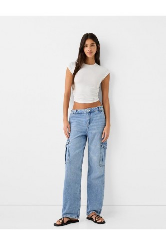 Straight cargo jeans