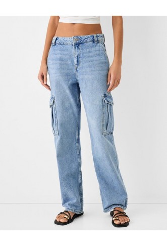 Straight cargo jeans