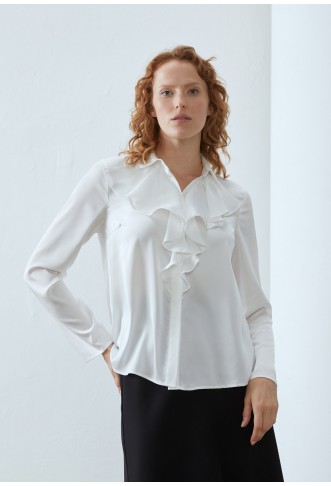 Button-down blouse - white