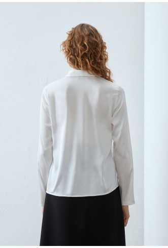 Button-down blouse - white