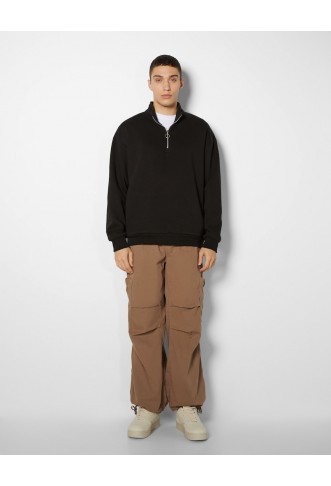 High neck oversize sweatshirt