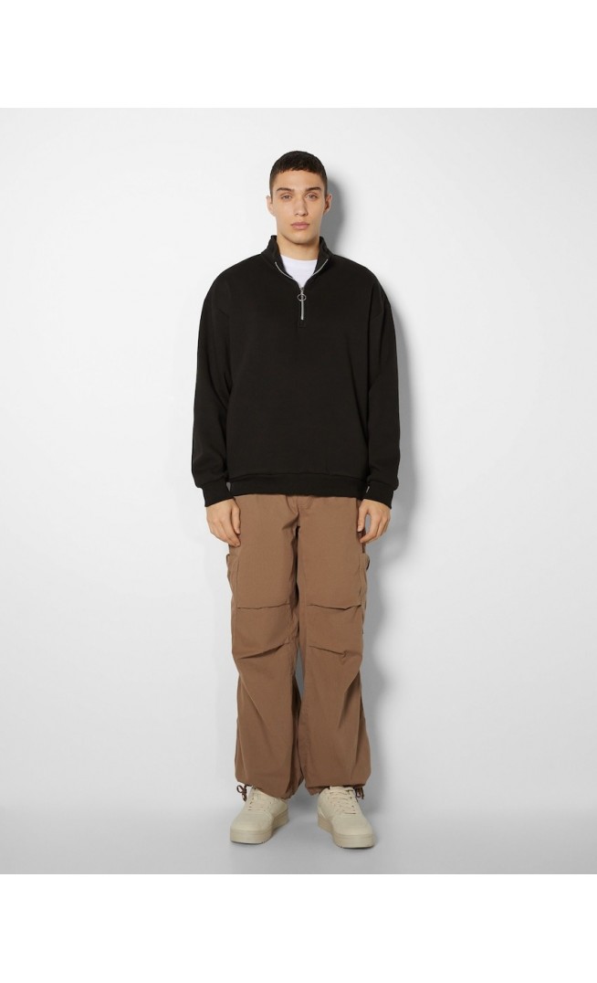 High neck oversize sweatshirt