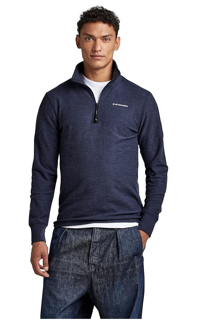 G-STAR RAW Men's Lightweight Astro Half Zip Sweater T-Shirts